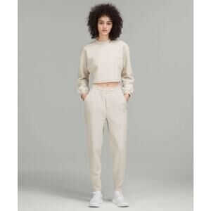 Lululemon Lab Textured Grid HR Jogger 28 Muslin Cream Size 0 Waffle Athleisure